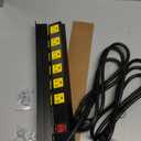 Heavy Duty 6 Outlet Metal Long Power Strip, 2700J Surge Protector with 15A Circuit Breaker, 6FT Extension Cord, Wall Mount for Garage, Workshop & Industrial Use, Wide Spaced (2 Pack 6 Ft)