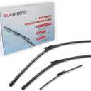 AUCERAMIC Wiper Blades Fit for Mercedes-Benz GLA250/CLA250 2014-2015, GLA45 AMG 2014-2015, Automotive Replacement Windshield Wiper Blades 24 "+19"+12"(Set of 3)