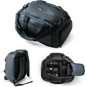 3 in 1 Camera Backpack, Camera Bags for Photographers Large Capacity Camera Case full Waterproof, 19inch Laptop Compartment Compatible for Canon/Nikon/Sony/DJI Mavic Drone (Gym and Travel)