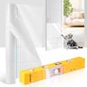 Anti Cat Scratch Furniture Protector, Extra Large Size 157x17.5 Inch Transparent PVC Couch Protector from Cat Claws, Heavy Duty, Easy to Apply Protect Sofa Corners, Doors, Walls