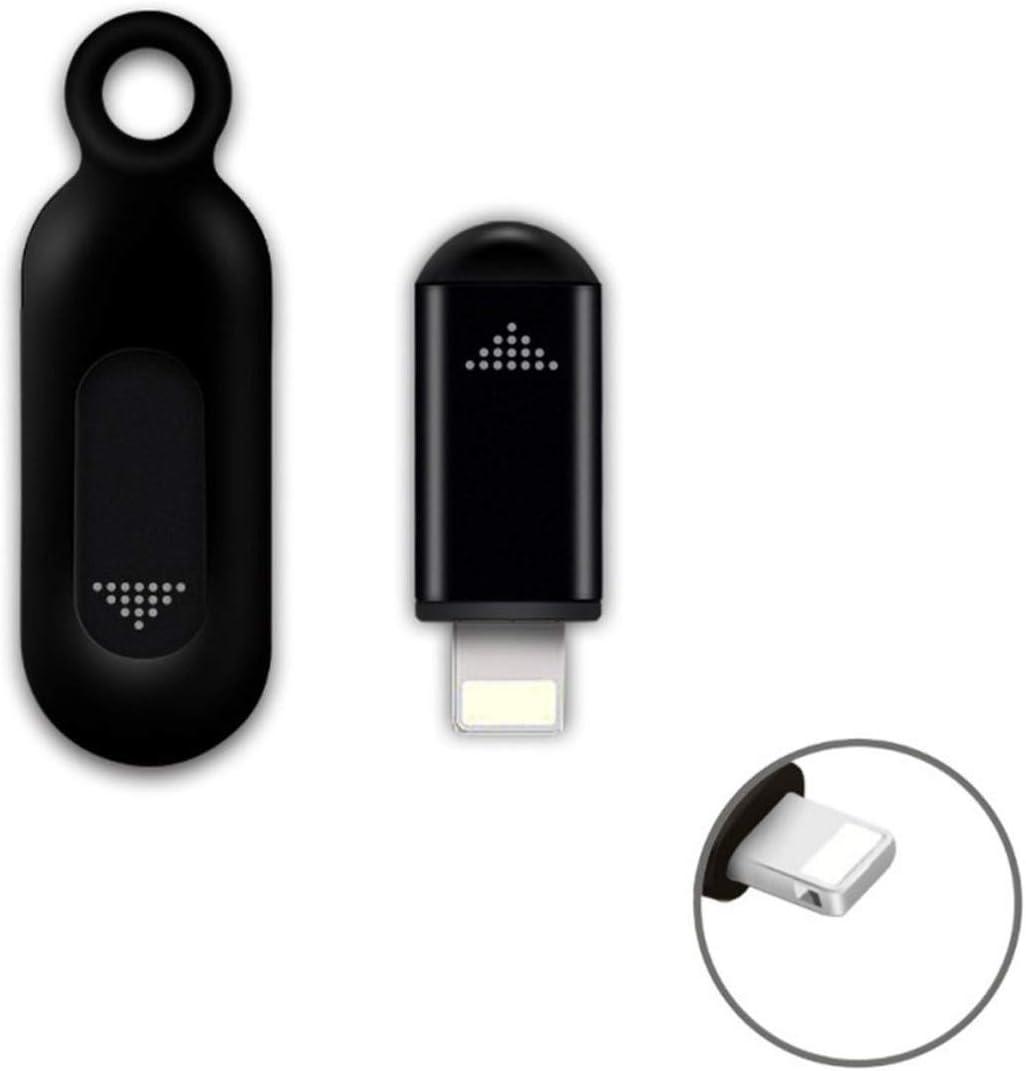 R09 Mini Smartphone IR Remote Controller Adapter for iOS Smart Phone Mini Infrared Universal Control All in One Air Conditioner/TV/DVD/STB (Black-for Lightning)