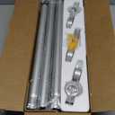 YaFex Curtain Rods 32-144 Inch, Heavy Duty 1 Inch Adjustable Curtain Rod for Windows, Silver Extra Long Window Treatment Rods, Modern Design, Easy Installation