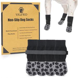 Luxury Non-Slip Dog Socks with Thick Grips,Dog Shoes for Hot Pavement,Traction Control on Hardwood Floor,Dog Booties for Small Medium Large Dogs XL