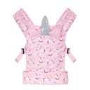 Lictin Baby Doll Carrier, Front and Back Doll Accessories Carrier for Little Girls, with Adjustable Straps for Stuffed Animal Reborn Baby Doll, Pink Unicorn