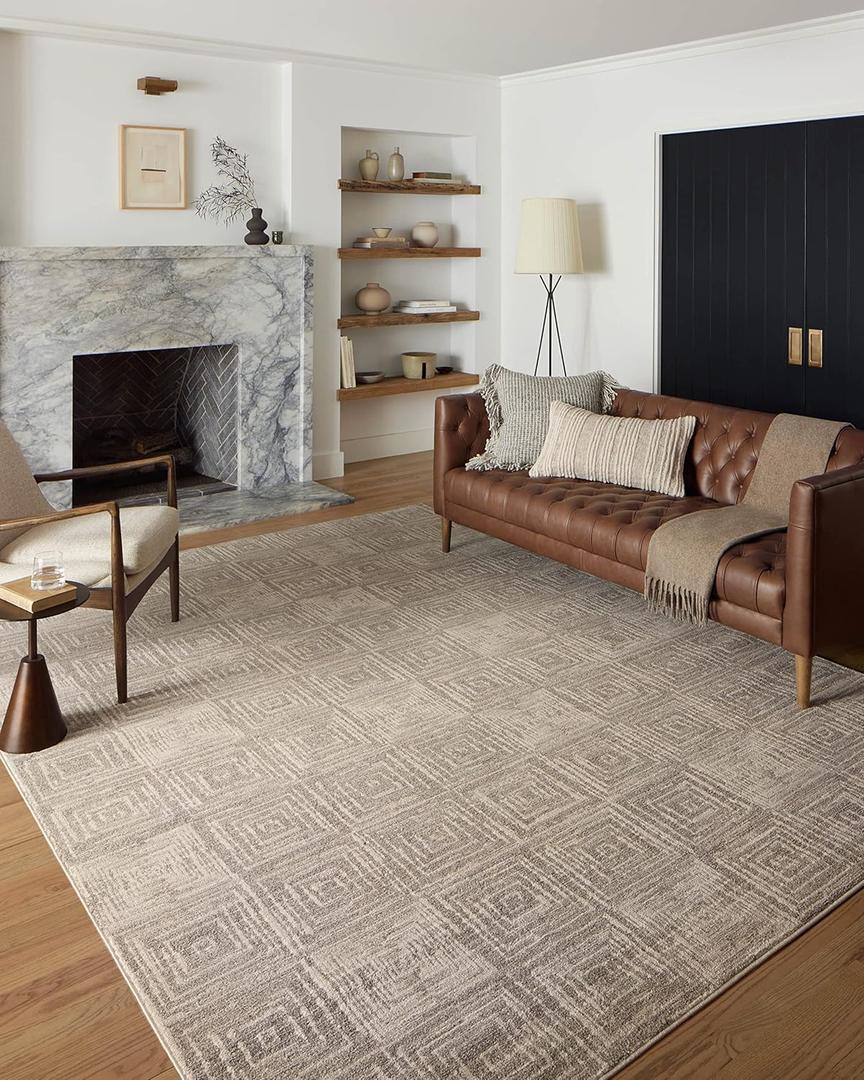 Loloi II Darby Collection DAR-05 Beige/Grey 6'-7" x 9'-3" Area Rug