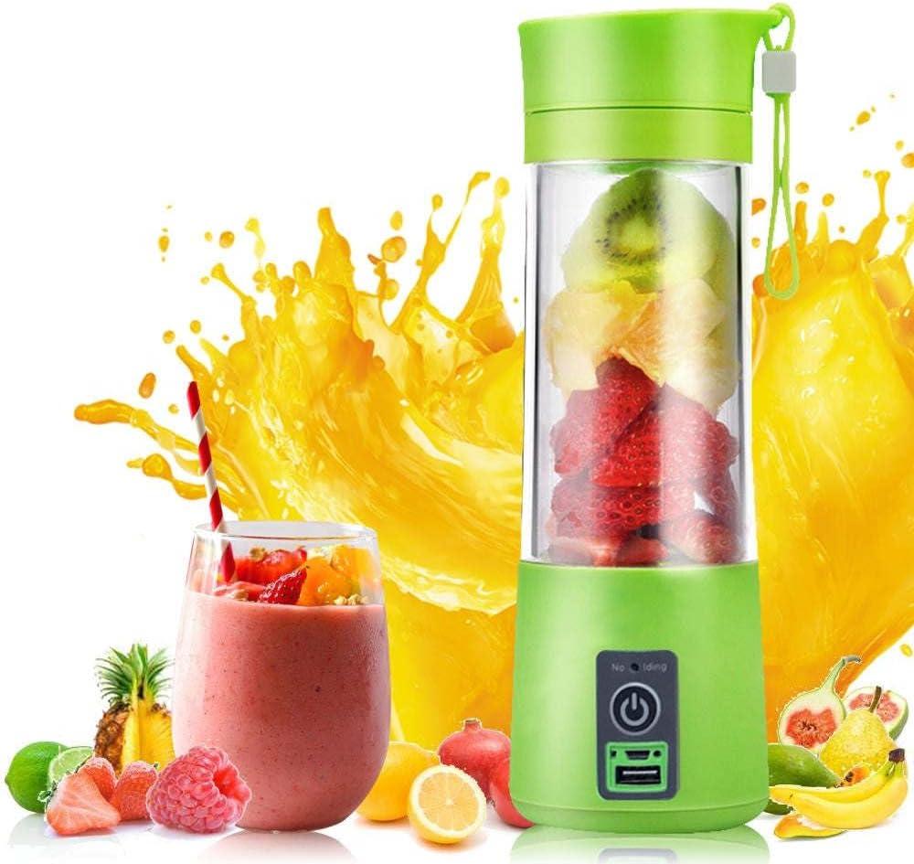 Portable USB Electric Fruit Juice Blender Deluxe Version with 6 Blades (Green) Portable USB Electric Fruit Juice Blender Deluxe Version with 6 Blades (Green)