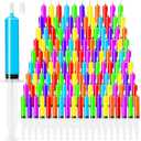 10ml Syringes Bulk 300 Pack Plastic Large Syringe with Tip Cap, Measuring Syringes, Oral Syringe for Scientific Labs, Feeding Pets, Measurement,Refilling, No Needle