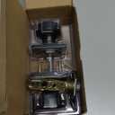 Kwikset Pismo Interior Privacy Door Knob with Lock, Door Handle For Bathroom and Bedroom, Matte Black Keyless Turn Lock Doorknob, with Microban Protection (1 Pack)