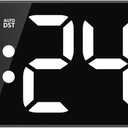 Large LED Digital Wall Clock with Date, Temperature, Auto-Brightness, Auto-DST | Big Digital Clock for Bedroom, Desk, Classroom, Living Room, Kitchen, Office, Gym, Farmhouse, Xmas Gift for Seniors (White)