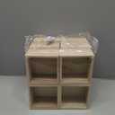 CALPALMY (12 Pack 4'' x 4'' Rustic Wooden Box Storage Organizer Unfinished Small Craft Wooden Box for Collectibles Home Venue Decor Succulents
