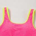 blibean Tween Girls Swimsuits Two Piece Colorblock Bikini Sets with Chest Pad  (Pink, XXL)
