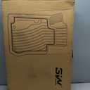 3W Floor Mats & Cargo Liner Fit for Jeep Grand Cherokee L 2021-2025 2026 All Weather TPE Custom Fit Floor Liner for 1-3 Rows&Trunk (ONLY for 6-Passenger Without Center Console) Full Set Car Mats Black