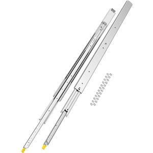 VEVOR 1 Pair Full Extension Drawer Slides 18 20 22 28 30 32 36 38 40 44 48 52 56 60 in, 500 lbs Load Capacity Locking Drawer Slides, Ball Bearing with Lock Side Mount Drawer Slide Rail