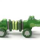 Baby Toys Car,Wooden Pull Along Toddler Toy, Developmental Toy for 1 Year Old Girl Boy Birthday Gift (Crocodile)