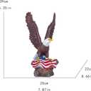 15.35in Majestic Lifelike Bald Eagle Statue - Durable Resin Garden Sculpture for Outdoor Lawn Decoration & Indoor Art Display Courtyard Decoration