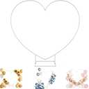 6.7 Ft Heart Arch Stand for Proposal,Wedding Heart Arch Stand (White)
Corrosion Resistant,reusable,Easy Assembly,Love Balloon Column Arch Frame ,Valentine's Day, Engagement,stable base