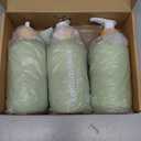 Shampoo and Conditioner Dispenser, Shower Soap Dispenser for Bathroom-Set of 3 with Permanent Stylish Label-17oz, 500ml Refillable Shampoo and Conditioner Bottles Green
