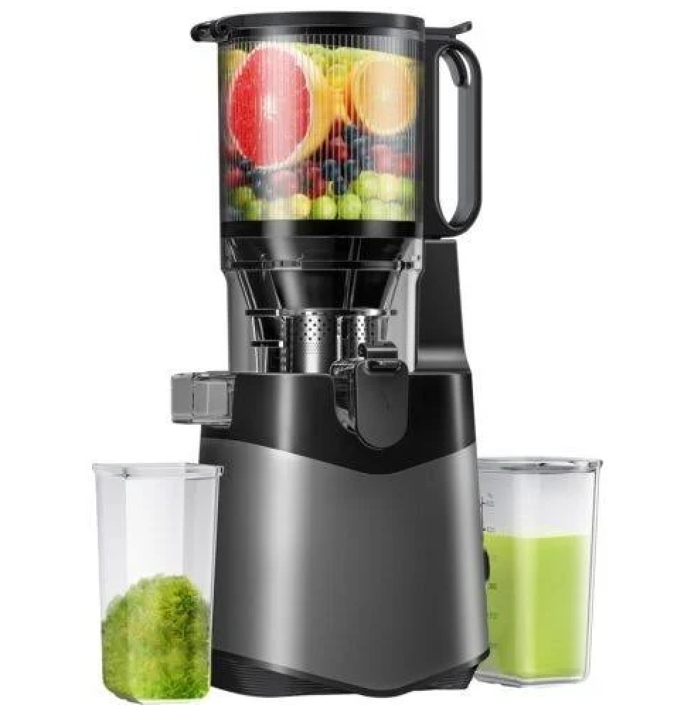 EanOruus Juicer Machines, 3-in-1 Cold Press Juicer with 6.5" Extra Large Chute, 100oz Large Capacity, AC Motor, Makes Juice, Nut Milk & Sorbet