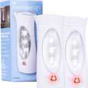 Amerelle LED Emergency Lights For Home Power Failure, 2 Pack  Triple Function Power Failure Light and Plug In Flashlight Combo, With Rechargeable Battery  Be Snow Storm & Hurricane Ready (71134)