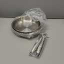 DELARLO Tri-Ply Stainless Steel 10inch and 12inch Frying Pan, Oven safe induction skillet,pots and pans set,Suitable for All Stove (Detachable Handle)