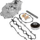 GELUOXI Camshaft Adjuster Housing Cover Timing Chain Kit Replacement for 2005-2008 VW Jetta Golf GTI Passat Audi A4 TT 2.0L Part# 06F109088J, 06F103107G, 06D109229B, 06F109217A