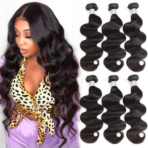 Human Hair Bundles 20 22 24 Inch 12A Body Wave Bundles Human Hair 100% Unprocessed Brazilian Virgin 3 Bundles Human Hair Quick Weave Extensions Natural Black