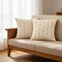 JMGBird Cream Throw Pillows Decorative Pillows, Inserts & Covers | 18x18 Gold Pillows Decorative Throw Pillows with inserts included Throw Pillows for couch