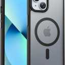 Temdan for iPhone 13 Case [Compatible with MagSafe] [Military-Grade Drop Protection] [Anti-Fingerprint] [Anti-Scratch] Slim Silky-Soft Touch Translucent Matte Case 6.1 inch, Black