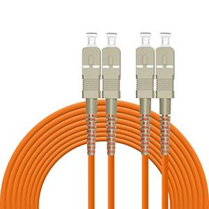 Eardion 3Meters SC to SC Fiber Patch Cable, 3M (9.84 ft) Multimode Duplex 50/125um OM2 Fiber Jumper- SC/UPC-SC/UPC Patch Cords Orange