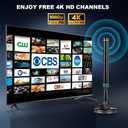 TV Antenna Indoor Antenna for Smart TV for Long Range Reception and All Smart TVs HD Digital Antenna with Amplifier Signal Booster for Local Channels Supports 4K 1080p-Orange