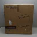 SONGMICS Trash Can, 2 x 10.6 Gallon (2 x 40 L) Garbage Can for Kitchen, with 15 Trash Bags, 2 Compartments, Plastic Inner Buckets and Hinged Lids, Airtight, Silver and Black