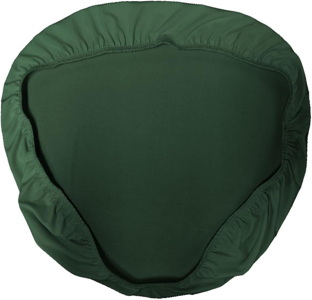 LA Linen Spandex Chiavari Chair Cushion Cover (1 Pack), Hunter Green, Solid