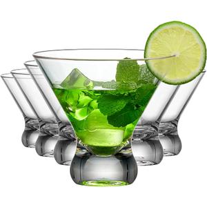 Amazing Abby - Olivia - 10-Ounce Plastic Stemless Martini Glasses (Set of 6), Reusable Cocktail Glasses, BPA-Free, Shatter-Proof, Dishwasher-Safe, Perfect for Poolside, Outdoors, Camping, and More