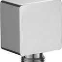 Faucet Wall Supply Elbow Drop Ell for Hand Held Shower Hose,Wall Union Water Supply for Handheld Shower Head,Shower System Wall Elbow Hand Replacement Parts,Tub Hose Adapter Attachment,Chrome (R Female Thread)