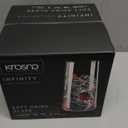 Krosno Water Glasses, Set of 4, Capacity 20 fl oz, Infinity Collection, Thin Highball Glasses,Clear Tall Glass Cups For Water, Juice, Drinks, and Cocktails, Dishwasher Safe, Made in Europe