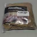 PrinceDeco 2 Pack Thick Velvet Stretch Armrest Covers for Chairs & Sofas - Non Slip, Camel