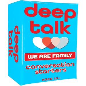 Deep Talk Family Conversation Cards – Sharing Joy with a Large Group, Perfect for Family Gatherings, Fun Icebreaker Game for Meaningful Discussions, 100 Thought-Provoking Questions