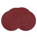 SHACOS Round Placemats Set of 4 for Dining Table 15 inch Round Braided Place Mats Washable Non Slip Kitchen Table Mats, Burgundy