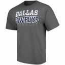 Dallas Cowboys NFL Grey Stencil Stack T-Shirt, Medium(xl)