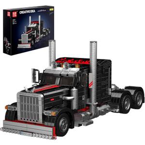 Mould King Semi Truck Toys Building Sets, Collectible Trucks Vehicle Trailer Model Build and Display, 10037 STEM Project Blocks Kits Decor for Adults and Aged 14+ (1814 Pieces)