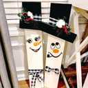 3 x 5inch Christmas Snowmans Face Stencil for Crafts Reusable Small Christmas Snowmans Face Stencils Holiday Templates for Ornament DIY Crafts Wood Canvas (face30)