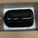 Amber Brown Glass Vase  Round Art Glass Vase with Tortoise Shell Pattern, Hand Blown Wide Mouth Decorative Centerpiece for Living Room, Dining Table or Entryway Home Decor (Small)