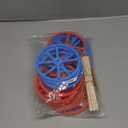 Large Plastic Toy Project Wheels and Axles, for Mousetrap Car and Rubber Band Car Projects, 20 Wheels, 20 Rubber Bands, 10 Dowels (50pcs)