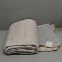 GarveeHome Scalloped Washable Rug 4x6, Beige Boho Living Room Area Rug, Bordered Non-Slip Farmhouse Bedroom Carpet Dorm Room Throw Rug, Low Pile Soft Accent Mat for Kitchen Entry Office 4'x6' Beige