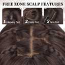 XIXIBI Brown Wig with Bangs for Women,4x4 Realistic Scalp,Free Parting,Long Layered Wigs Realistic Synthetic Fiber Heat Resistant Dark Brown Natural Looking Wig for Daily Party Cosplay Use 26 Inch