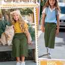Halfchet Girls Capri Pants Wide Leg Sweatpants Baggy Cropped Pants Loose Fit Casual Basic Capris with Pockets for Ages 5-14
