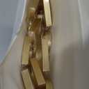 20 Pcs Stainless Steel Napkin Rings Spring Metal Napkin Ring Holders Modern Serviette Buckles Metallic Adornment for Table Kitchen Dinner Party Wedding (Matte Gold Semicircle)