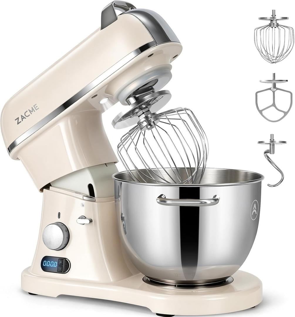 8.4QT Commercial Stand Mixer 800W with Aluminum Die Casting Meets the Standard of NSF/ANSI 8-2023, Mixers Kitchen Electric Stand Mixer with Stainless Steel 8L Bowl, Dough Hook, Whisk and Beater