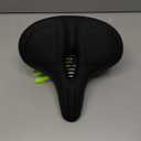 Comfort Bike Seat - Leather 33x30x6cm | Padded Gel Cover for Exercise | Hollow Cushion Design Bike Seat Cushion for Road Bikes, Mountain Bikes, Folding Biks, and City (Black)