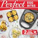 SugarWhisk Egg Bite Maker with 2 Silicone Egg Molds for Breakfast Sandwiches, Breakfast Maker, Omelet Pan, Healthy Snacks or Desserts, Black